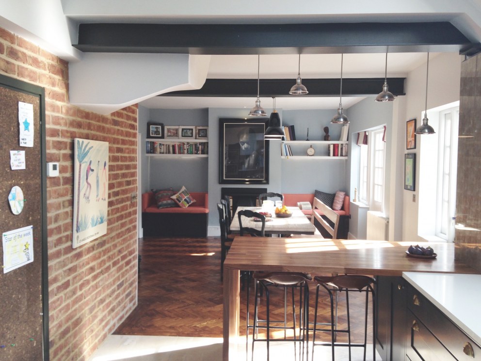 Muswell Hill refurbishment | Through kitchen/dining area | Interior Designers